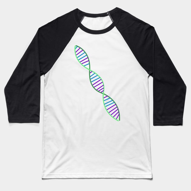 Double Helix DNA Strand Baseball T-Shirt by PatrioTEEism